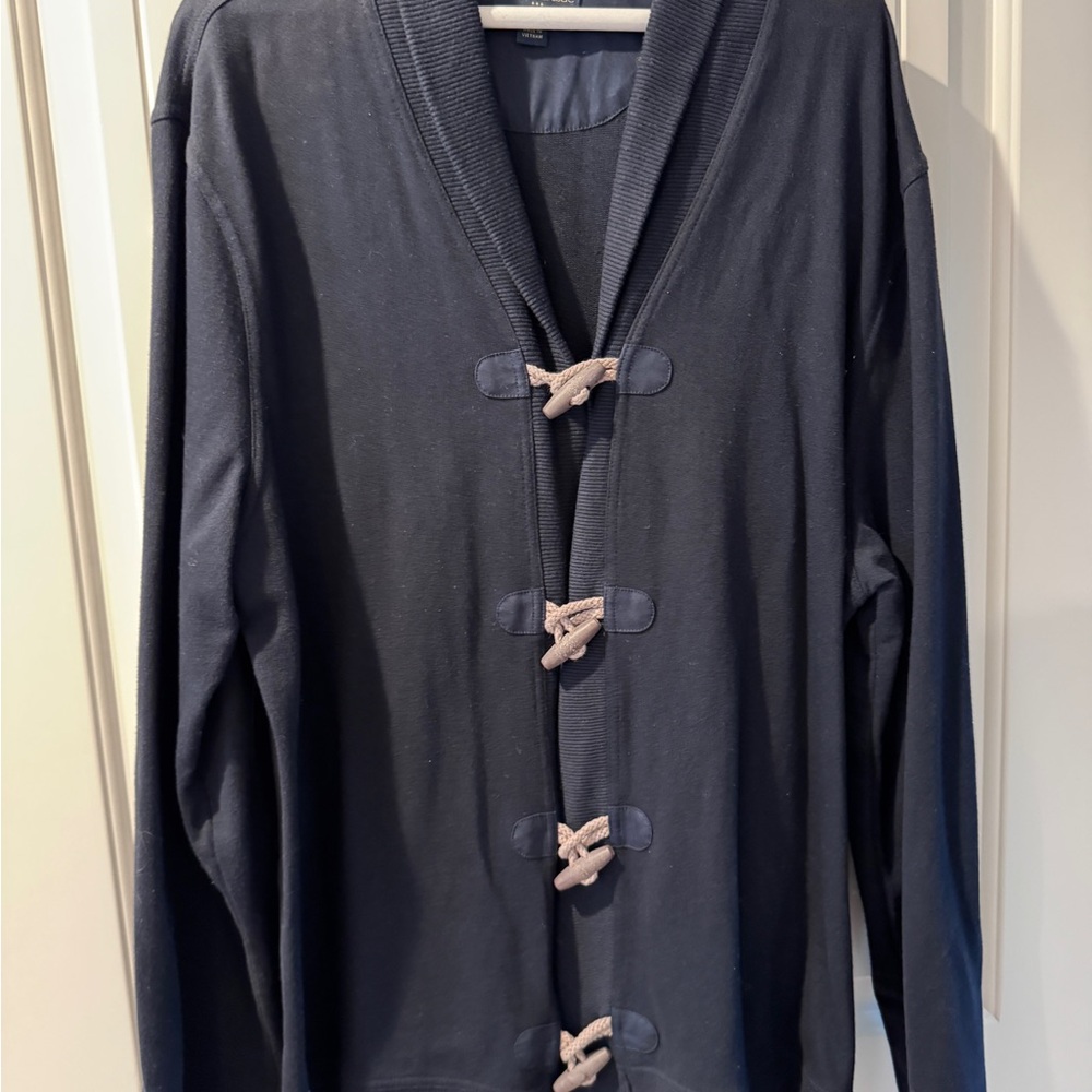 Banana Republic Black Ribbed Collar Cardigan